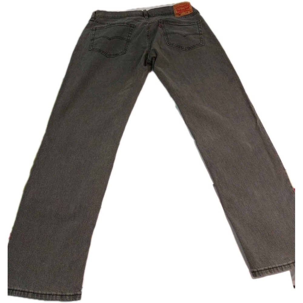 Levi's 559 Jeans‎ Mens 36×34 Gray Light Wash Denim Relaxed Fit Straight Leg - Picture 2 of 7